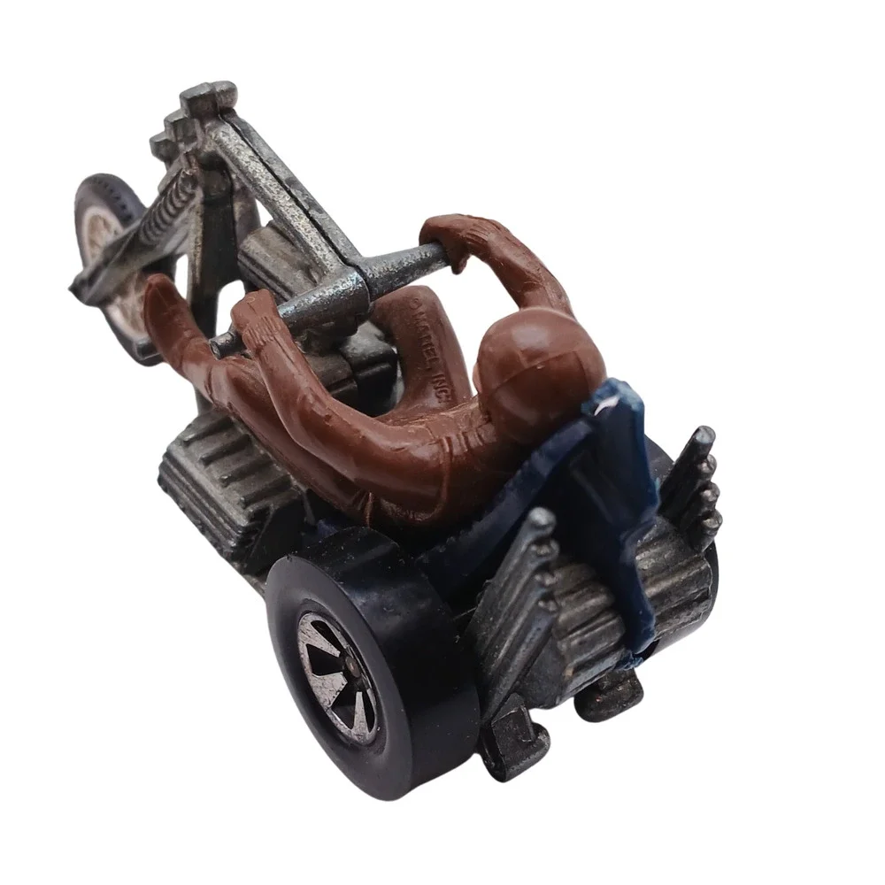 Vintage Hot Wheels RRRumblers Torque Chop Black 1971 w/ Brown Rider Motorcycle